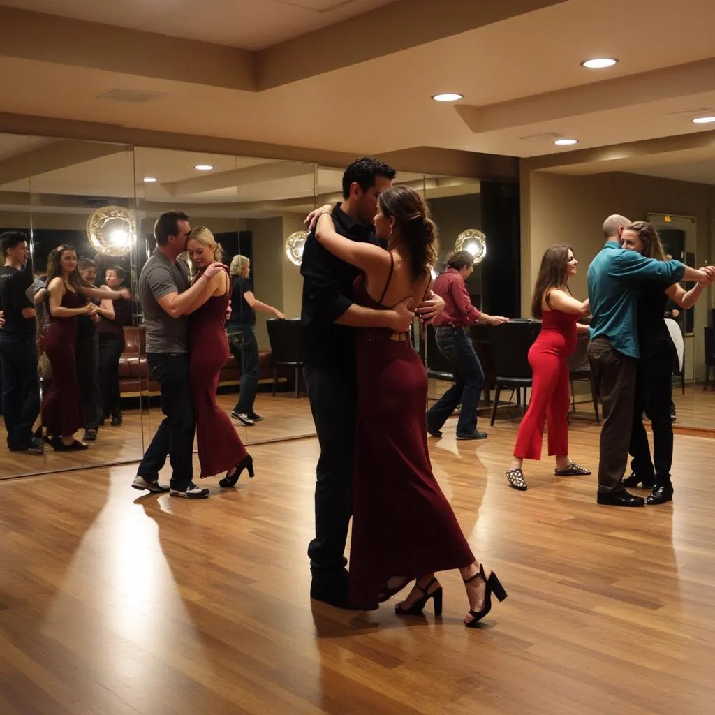 Clase grupal de tango