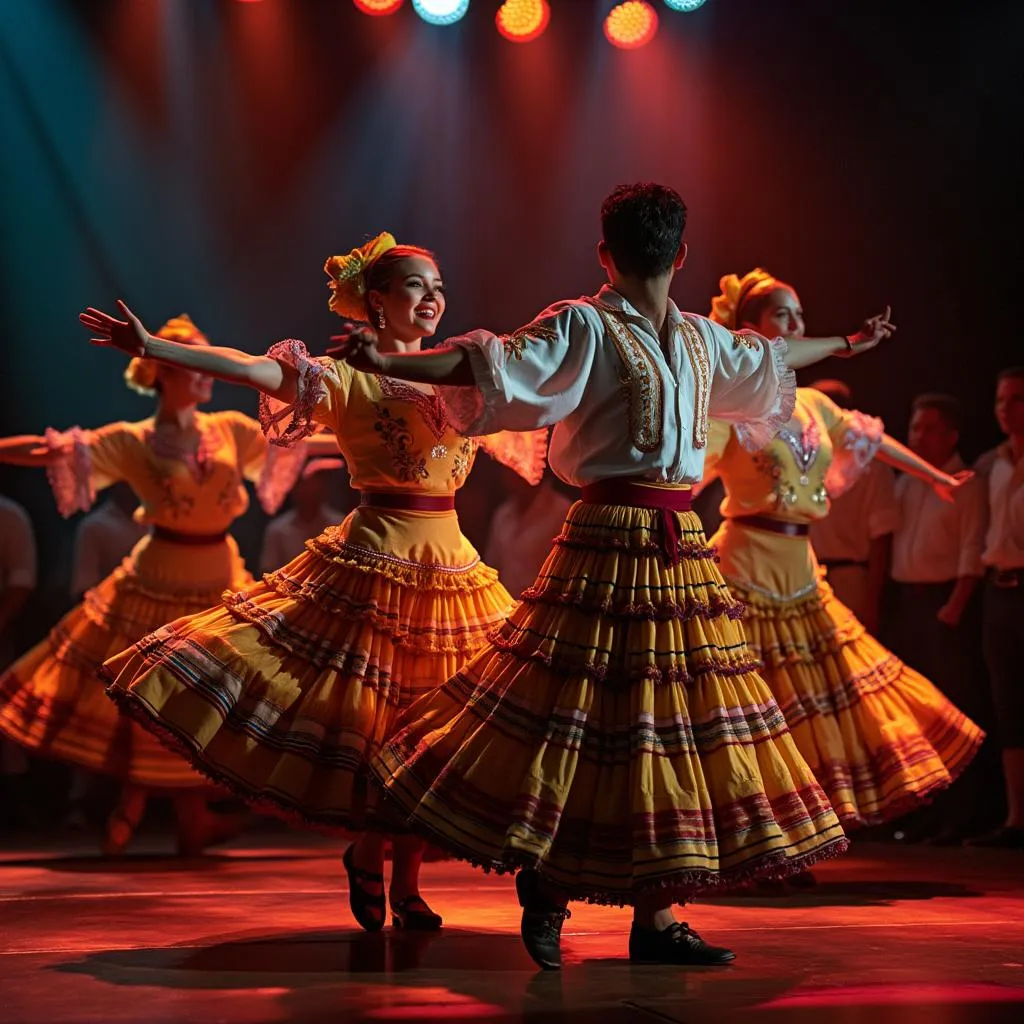 Presentación escénica de danza folklórica